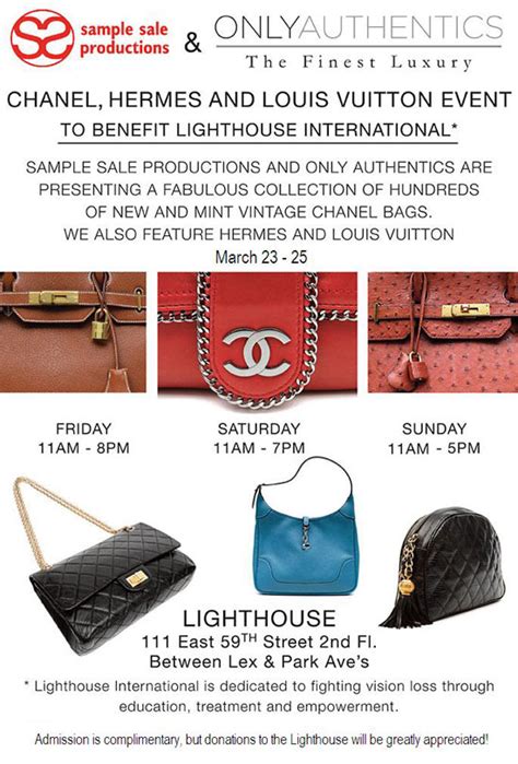 chanel handbags sample sale
